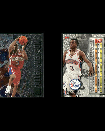 Allen Iverson Philadelphia 76ers Basketball 4-Card Lot Upper Deck EX