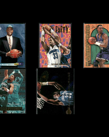 Alonzo Mourning Miami Heat Basketball 5-Card Lot NBA Hoops EX