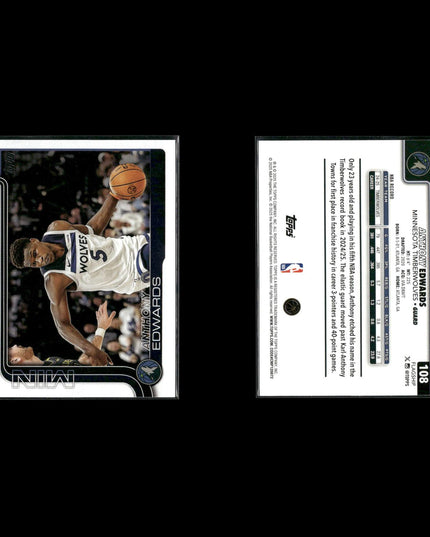Anthony Edwards Minnesota Timberwolves Basketball 8-Card Lot Panini EX
