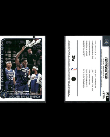 Anthony Edwards Minnesota Timberwolves Basketball 8-Card Lot Panini EX