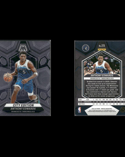 Anthony Edwards Minnesota Timberwolves Basketball 8-Card Lot Panini EX