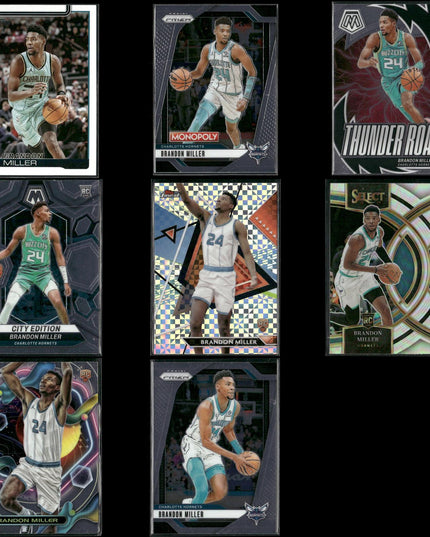Brandon Miller Charlotte Hornets Basketball 8-Card Lot Panini EX