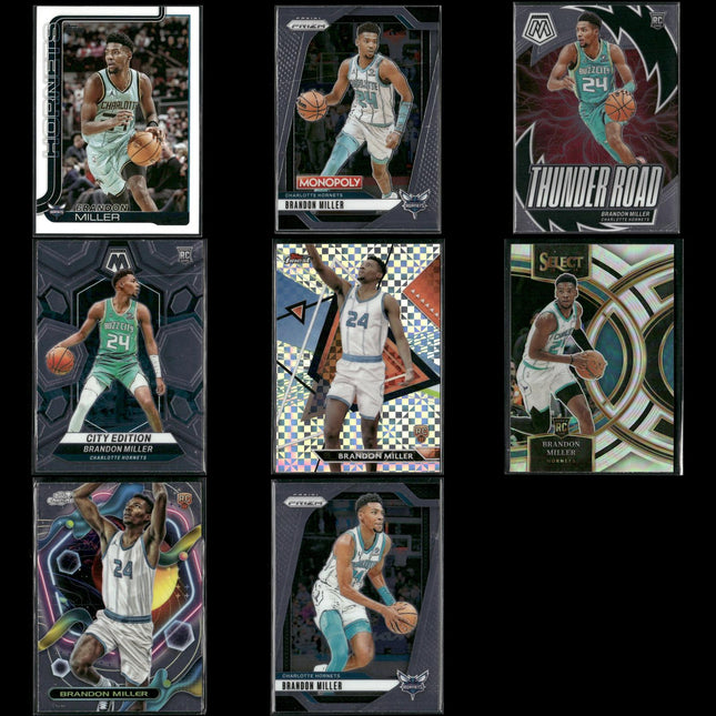 Brandon Miller Charlotte Hornets Basketball 8-Card Lot Panini EX