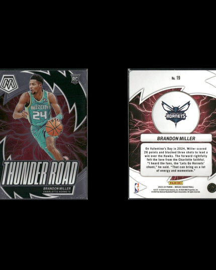 Brandon Miller Charlotte Hornets Basketball 8-Card Lot Panini EX