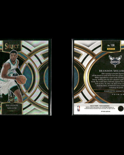 Brandon Miller Charlotte Hornets Basketball 8-Card Lot Panini EX
