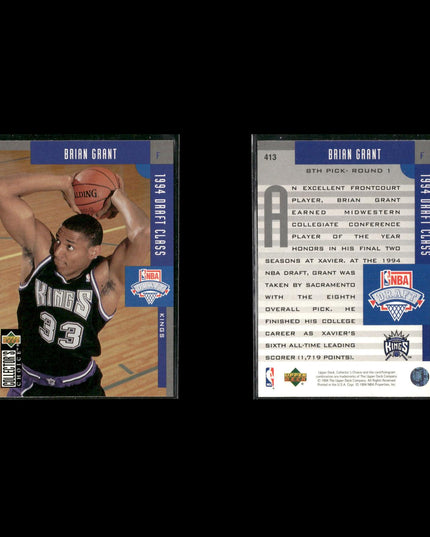 Brian Grant Portland Trail Blazers Basketball 8-Card Lot NBA Hoops EX