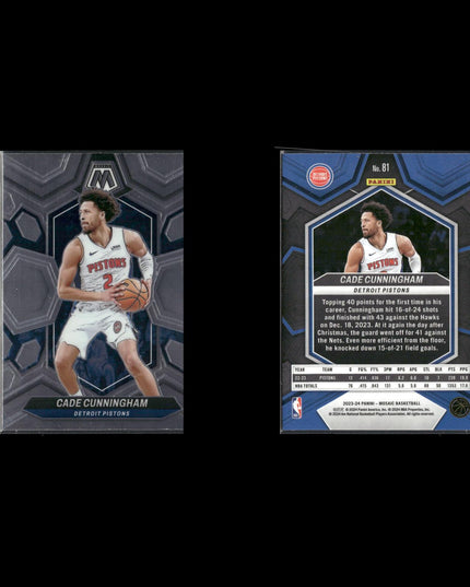 Cade Cunningham Detroit Pistons Basketball 4-Card Lot Panini EX