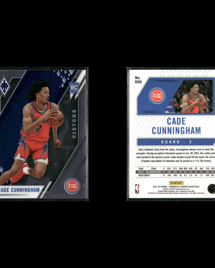 Cade Cunningham Detroit Pistons Basketball 4-Card Lot Panini EX