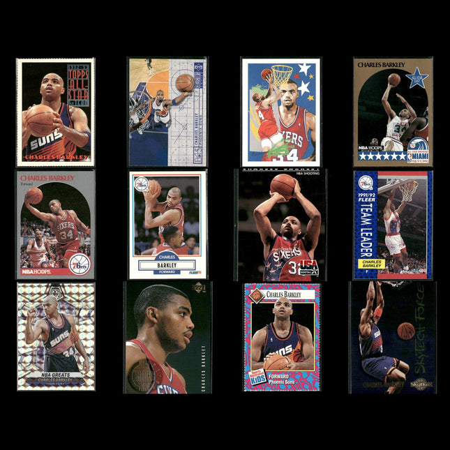 Charles Barkley Philadelphia 76ers Basketball 12-Card Lot NBA Hoops EX