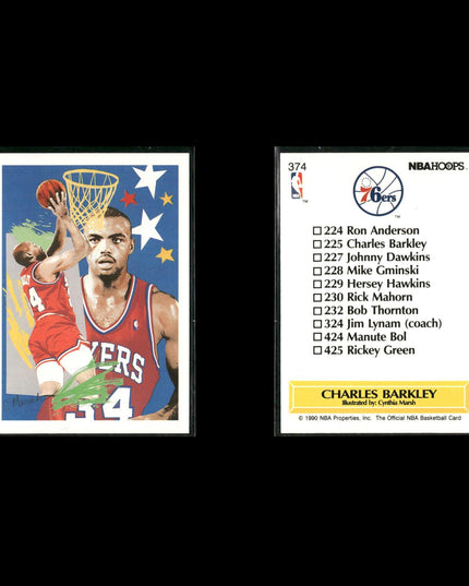 Charles Barkley Philadelphia 76ers Basketball 12-Card Lot NBA Hoops EX
