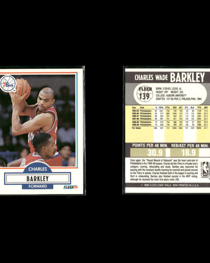 Charles Barkley Philadelphia 76ers Basketball 12-Card Lot NBA Hoops EX
