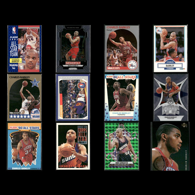 Charles Barkley Philadelphia 76ers Basketball 12-Card Lot NBA Hoops EX