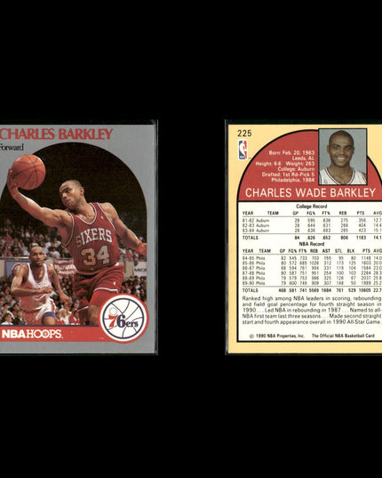 Charles Barkley Philadelphia 76ers Basketball 12-Card Lot NBA Hoops EX