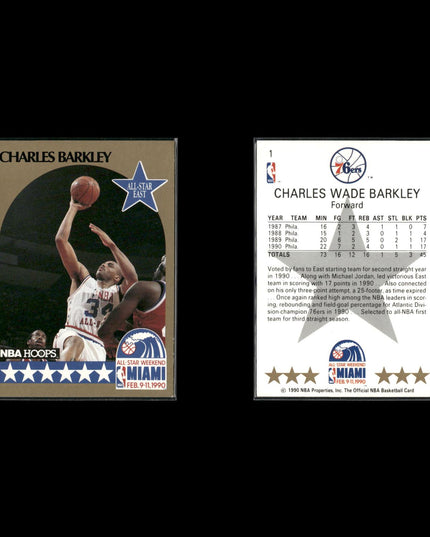 Charles Barkley Philadelphia 76ers Basketball 12-Card Lot NBA Hoops EX