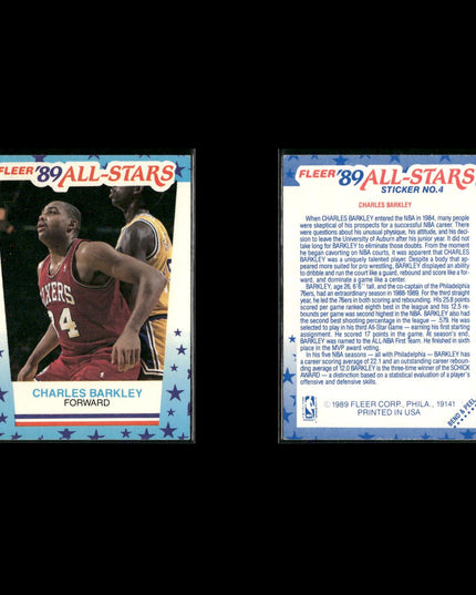 Charles Barkley Philadelphia 76ers Basketball 12-Card Lot NBA Hoops EX