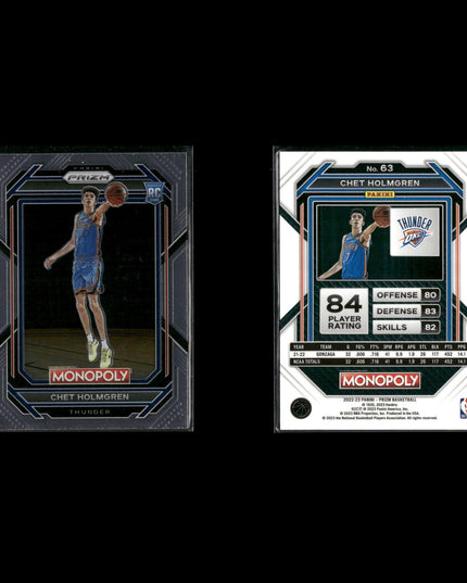 Chet Holmgren Oklahoma City Thunder Basketball 7-Card Lot Panini EX