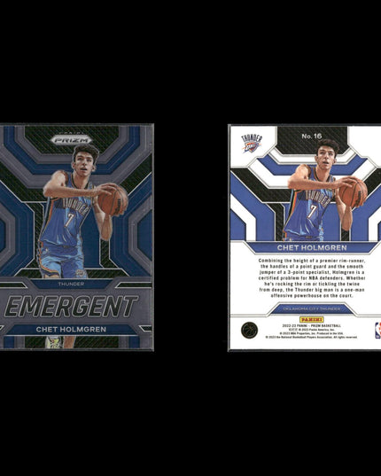 Chet Holmgren Oklahoma City Thunder Basketball 7-Card Lot Panini EX