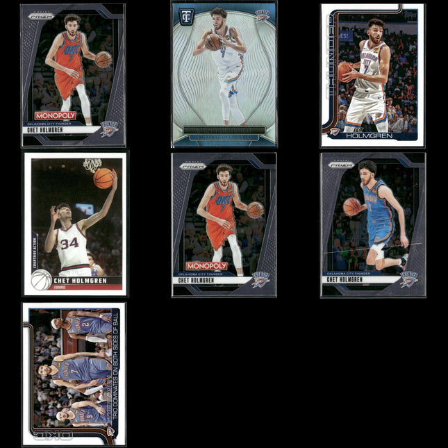Chet Holmgren Oklahoma City Thunder Basketball 7-Card Lot Panini EX