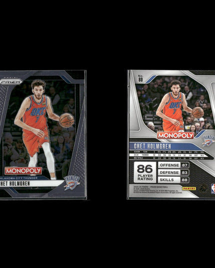 Chet Holmgren Oklahoma City Thunder Basketball 7-Card Lot Panini EX