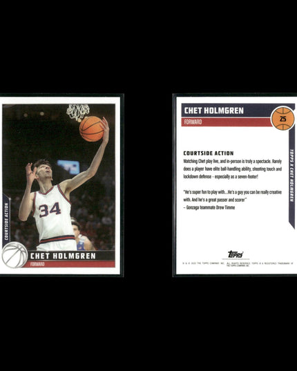Chet Holmgren Oklahoma City Thunder Basketball 7-Card Lot Panini EX