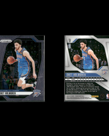 Chet Holmgren Oklahoma City Thunder Basketball 7-Card Lot Panini EX