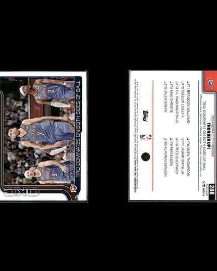 Chet Holmgren Oklahoma City Thunder Basketball 7-Card Lot Panini EX