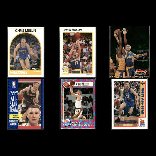 Chris Mullin Golden State Warriors Basketball 6-Card Lot NBA Hoops EX