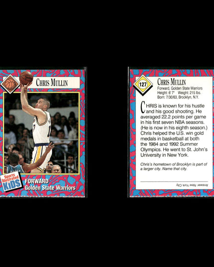 Chris Mullin Golden State Warriors Basketball 6-Card Lot NBA Hoops EX