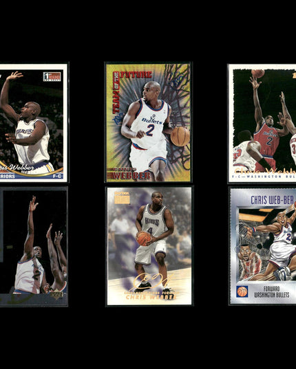 Chris Webber Sacramento Kings Basketball 6-Card Lot Upper Deck EX