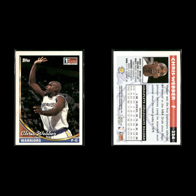 Chris Webber Sacramento Kings Basketball 6-Card Lot Upper Deck EX