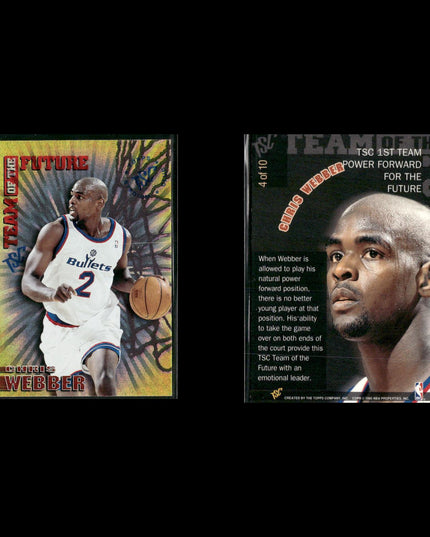 Chris Webber Sacramento Kings Basketball 6-Card Lot Upper Deck EX