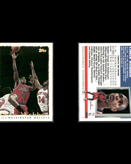 Chris Webber Sacramento Kings Basketball 6-Card Lot Upper Deck EX