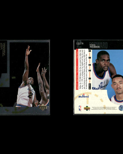 Chris Webber Sacramento Kings Basketball 6-Card Lot Upper Deck EX