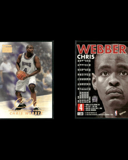 Chris Webber Sacramento Kings Basketball 6-Card Lot Upper Deck EX