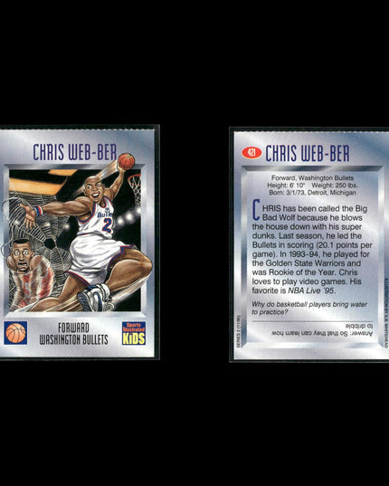 Chris Webber Sacramento Kings Basketball 6-Card Lot Upper Deck EX