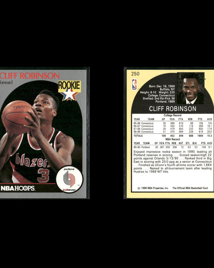 Cliff Robinson Portland Trail Blazers Basketball 7-Card Lot NBA Hoops EX