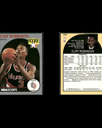 Cliff Robinson Portland Trail Blazers Basketball 7-Card Lot NBA Hoops EX