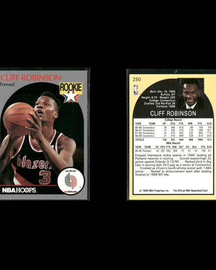 Cliff Robinson Portland Trail Blazers Basketball 7-Card Lot NBA Hoops EX