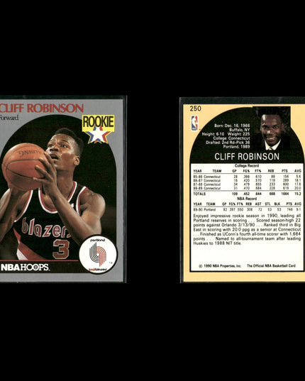 Cliff Robinson Portland Trail Blazers Basketball 7-Card Lot NBA Hoops EX
