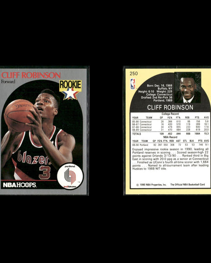 Cliff Robinson Portland Trail Blazers Basketball 7-Card Lot NBA Hoops EX