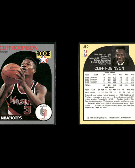 Cliff Robinson Portland Trail Blazers Basketball 7-Card Lot NBA Hoops EX