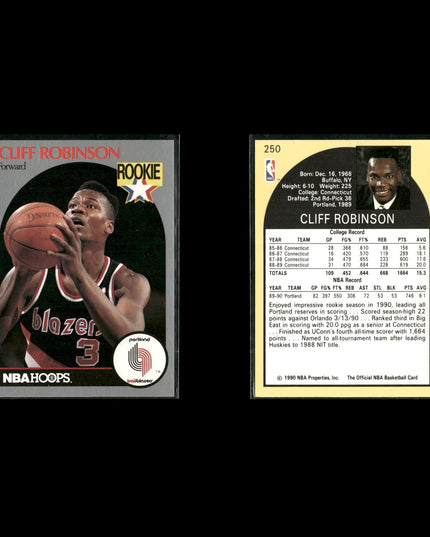 Cliff Robinson Portland Trail Blazers Basketball 7-Card Lot NBA Hoops EX