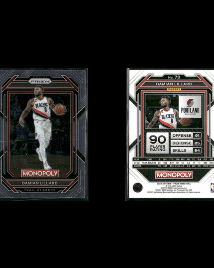 Damian Lillard Portland Trail Blazers Basketball 4-Card Lot Panini EX