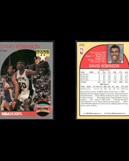 David Robinson San Antonio Spurs Basketball 12-Card Lot NBA Hoops EX