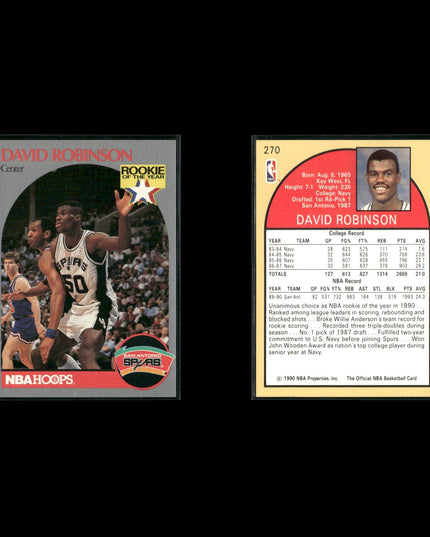 David Robinson San Antonio Spurs Basketball 12-Card Lot NBA Hoops EX