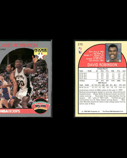 David Robinson San Antonio Spurs Basketball 12-Card Lot NBA Hoops EX
