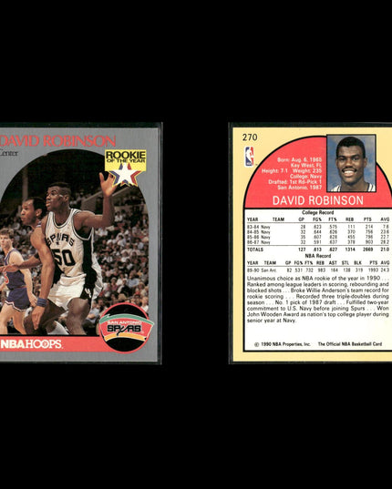 David Robinson San Antonio Spurs Basketball 12-Card Lot NBA Hoops EX