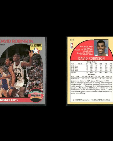 David Robinson San Antonio Spurs Basketball 12-Card Lot NBA Hoops EX