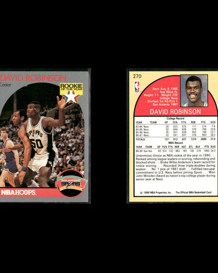 David Robinson San Antonio Spurs Basketball 12-Card Lot NBA Hoops EX