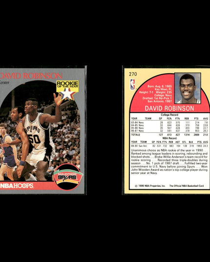 David Robinson San Antonio Spurs Basketball 12-Card Lot NBA Hoops EX